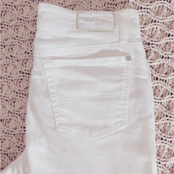 Vintage Premium CAMBIO "Norah" Comfy White Straight Jeans - Picture 14 of 16